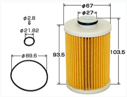 FUEL FILTER ELEMENT FFE- 1022/ F-516 = 4JJ1