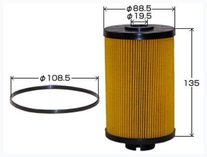 FUEL FILTER ELEMENT FFE-1045/ VIC-521 = ISUZU GIGA/ 6UZ1